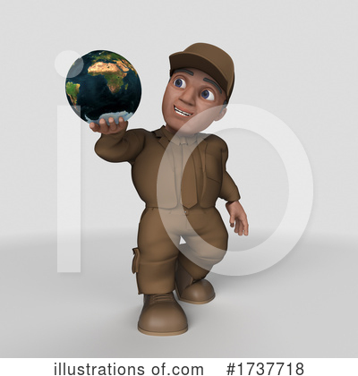 Royalty-Free (RF) Delivery Man Clipart Illustration by KJ Pargeter - Stock Sample #1737718
