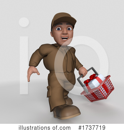 Royalty-Free (RF) Delivery Man Clipart Illustration by KJ Pargeter - Stock Sample #1737719