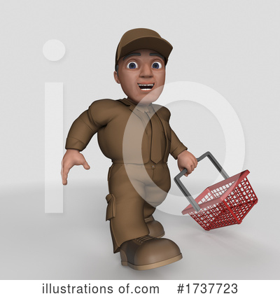 Royalty-Free (RF) Delivery Man Clipart Illustration by KJ Pargeter - Stock Sample #1737723