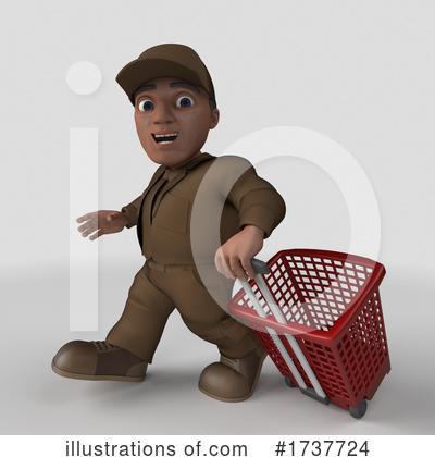 Royalty-Free (RF) Delivery Man Clipart Illustration by KJ Pargeter - Stock Sample #1737724