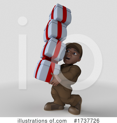 Royalty-Free (RF) Delivery Man Clipart Illustration by KJ Pargeter - Stock Sample #1737726