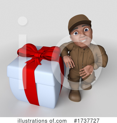 Royalty-Free (RF) Delivery Man Clipart Illustration by KJ Pargeter - Stock Sample #1737727