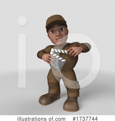 Royalty-Free (RF) Delivery Man Clipart Illustration by KJ Pargeter - Stock Sample #1737744