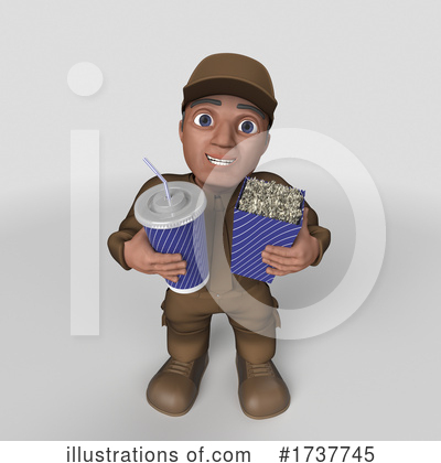 Royalty-Free (RF) Delivery Man Clipart Illustration by KJ Pargeter - Stock Sample #1737745