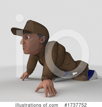 Royalty-Free (RF) Delivery Man Clipart Illustration by KJ Pargeter - Stock Sample #1737752