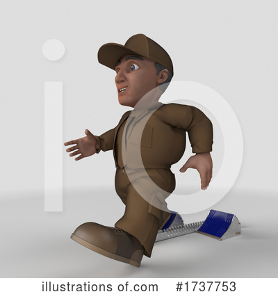 Royalty-Free (RF) Delivery Man Clipart Illustration by KJ Pargeter - Stock Sample #1737753