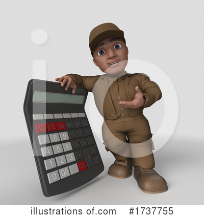 Royalty-Free (RF) Delivery Man Clipart Illustration by KJ Pargeter - Stock Sample #1737755