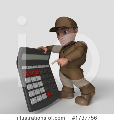 Royalty-Free (RF) Delivery Man Clipart Illustration by KJ Pargeter - Stock Sample #1737756