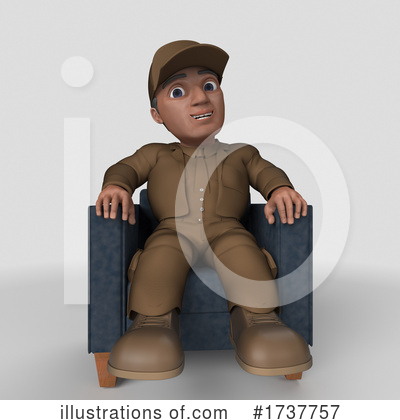 Royalty-Free (RF) Delivery Man Clipart Illustration by KJ Pargeter - Stock Sample #1737757