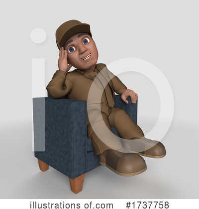 Royalty-Free (RF) Delivery Man Clipart Illustration by KJ Pargeter - Stock Sample #1737758