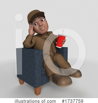 Royalty-Free (RF) Delivery Man Clipart Illustration by KJ Pargeter - Stock Sample #1737759
