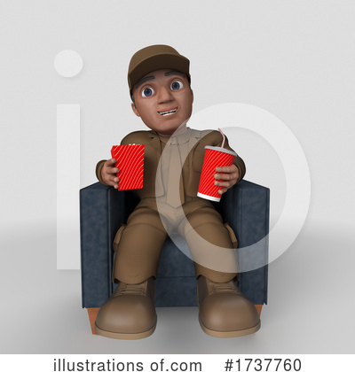 Royalty-Free (RF) Delivery Man Clipart Illustration by KJ Pargeter - Stock Sample #1737760