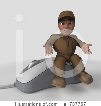 Royalty-Free (RF) Delivery Man Clipart Illustration by KJ Pargeter - Stock Sample #1737767
