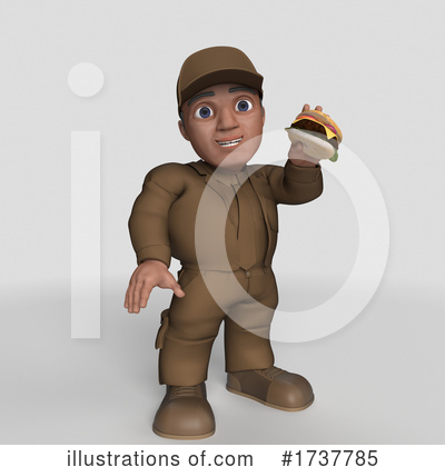 Royalty-Free (RF) Delivery Man Clipart Illustration by KJ Pargeter - Stock Sample #1737785
