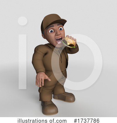Royalty-Free (RF) Delivery Man Clipart Illustration by KJ Pargeter - Stock Sample #1737786