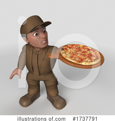 Royalty-Free (RF) Delivery Man Clipart Illustration by KJ Pargeter - Stock Sample #1737791