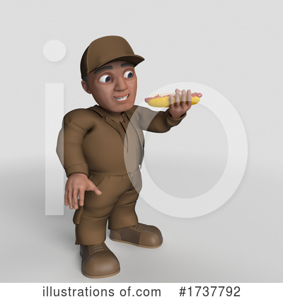 Royalty-Free (RF) Delivery Man Clipart Illustration by KJ Pargeter - Stock Sample #1737792