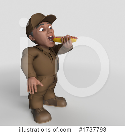 Royalty-Free (RF) Delivery Man Clipart Illustration by KJ Pargeter - Stock Sample #1737793