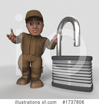 Royalty-Free (RF) Delivery Man Clipart Illustration by KJ Pargeter - Stock Sample #1737806