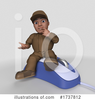 Royalty-Free (RF) Delivery Man Clipart Illustration by KJ Pargeter - Stock Sample #1737812
