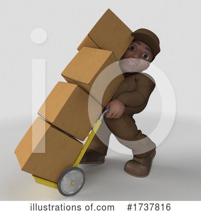 Royalty-Free (RF) Delivery Man Clipart Illustration by KJ Pargeter - Stock Sample #1737816