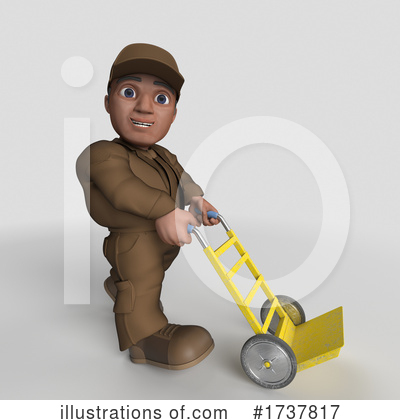 Royalty-Free (RF) Delivery Man Clipart Illustration by KJ Pargeter - Stock Sample #1737817