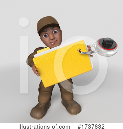 Delivery Man Clipart #1737832 by KJ Pargeter