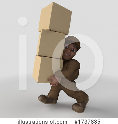 Royalty-Free (RF) Delivery Man Clipart Illustration by KJ Pargeter - Stock Sample #1737835