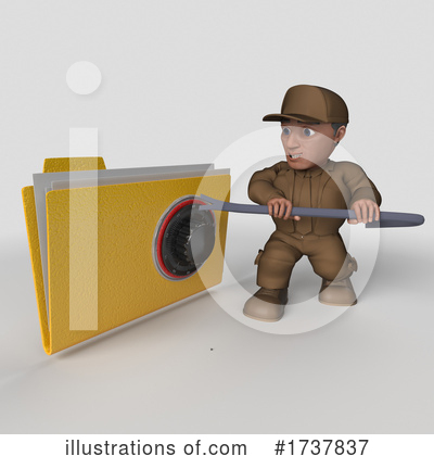 Royalty-Free (RF) Delivery Man Clipart Illustration by KJ Pargeter - Stock Sample #1737837