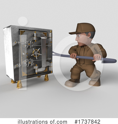 Royalty-Free (RF) Delivery Man Clipart Illustration by KJ Pargeter - Stock Sample #1737842