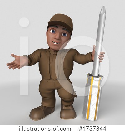 Royalty-Free (RF) Delivery Man Clipart Illustration by KJ Pargeter - Stock Sample #1737844