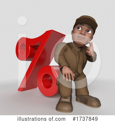 Royalty-Free (RF) Delivery Man Clipart Illustration by KJ Pargeter - Stock Sample #1737849