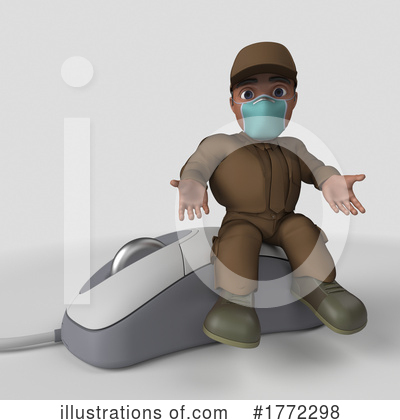 Royalty-Free (RF) Delivery Man Clipart Illustration by KJ Pargeter - Stock Sample #1772298