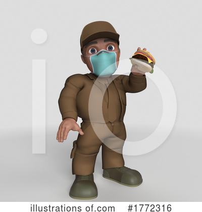 Royalty-Free (RF) Delivery Man Clipart Illustration by KJ Pargeter - Stock Sample #1772316
