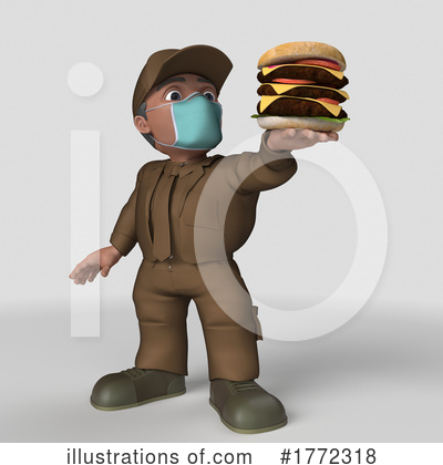 Royalty-Free (RF) Delivery Man Clipart Illustration by KJ Pargeter - Stock Sample #1772318