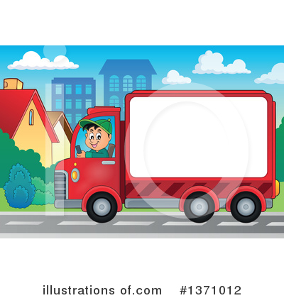 Royalty-Free (RF) Delivery Truck Clipart Illustration by visekart - Stock Sample #1371012