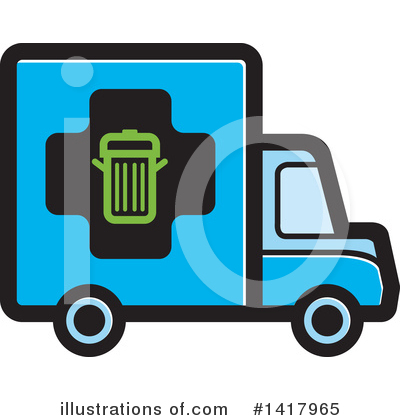 Garbage Truck Clipart #1417965 by Lal Perera