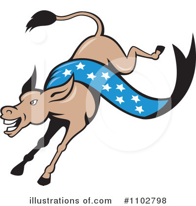 Democrat Donkey Clipart #1102798 by patrimonio