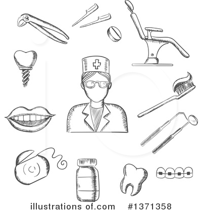 Dental Clipart #1371358 - Illustration by Vector Tradition SM