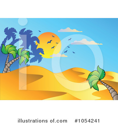 Royalty-Free (RF) Desert Clipart Illustration by visekart - Stock Sample #1054241