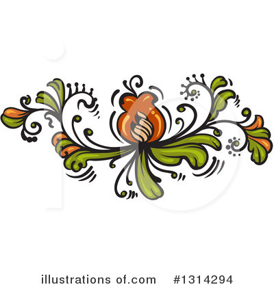 Flower Design Element Clipart #1314294 by merlinul