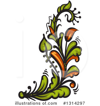 Flower Design Element Clipart #1314297 by merlinul
