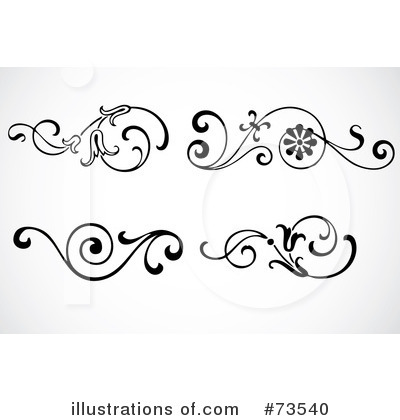 Floral Scroll Clipart #73540 by BestVector