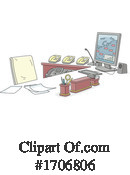 Desk Clipart #1706806 by Alex Bannykh