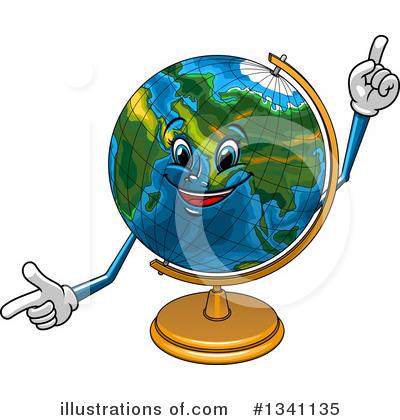 Royalty-Free (RF) Desk Globe Clipart Illustration by Vector Tradition SM - Stock Sample #1341135