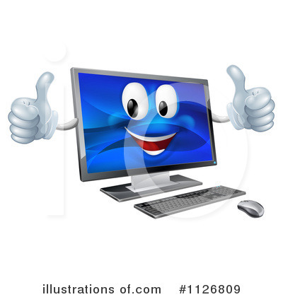 Desktop Computer Clipart #1126809 by AtStockIllustration