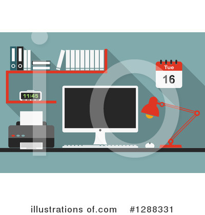 Desk Lamp Clipart #1288331 by Vector Tradition SM