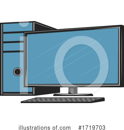 Desktop Computer Clipart #1719703 by Vector Tradition SM