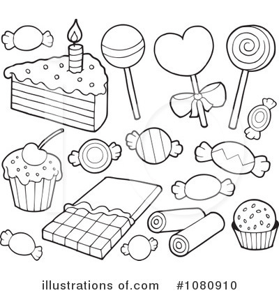 Royalty-Free (RF) Desserts Clipart Illustration by visekart - Stock Sample #1080910