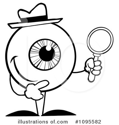 Royalty-Free (RF) Detective Clipart Illustration by Hit Toon - Stock Sample #1095582